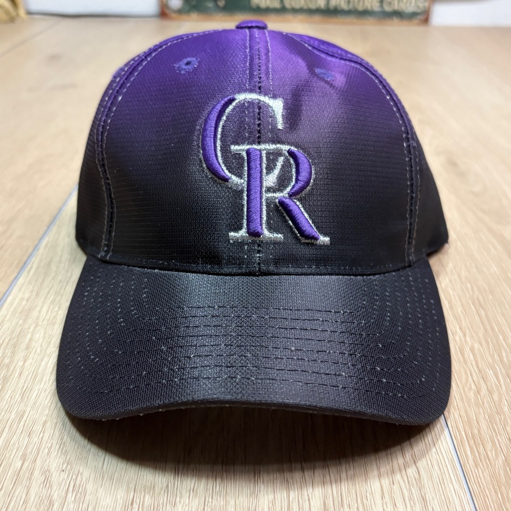 Puma Colorado Rockies MLB Baseball Hat Purple Black Gradient Fade Strap Cap
